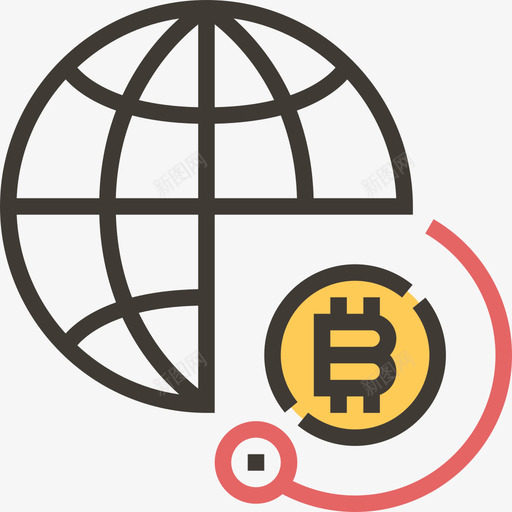 比特币未来科技11黄影图标svg_新图网 https://ixintu.com 未来科技11 比特币 黄影