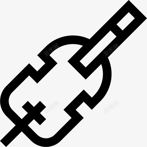 小提琴音乐和乐器12直线型图标svg_新图网 https://ixintu.com 小提琴 直线型 音乐和乐器12