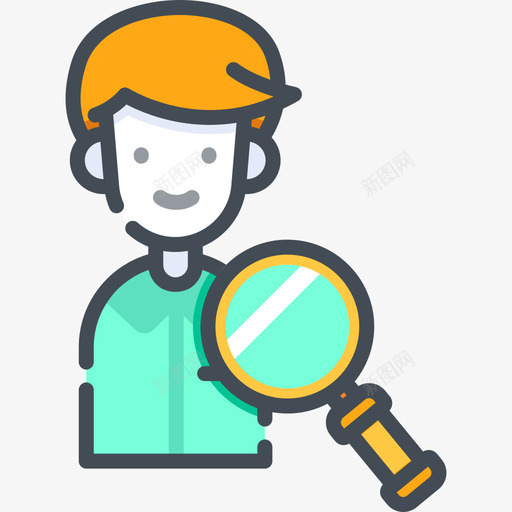 求职者就业8双色图标svg_新图网 https://ixintu.com 双色 就业8 求职者
