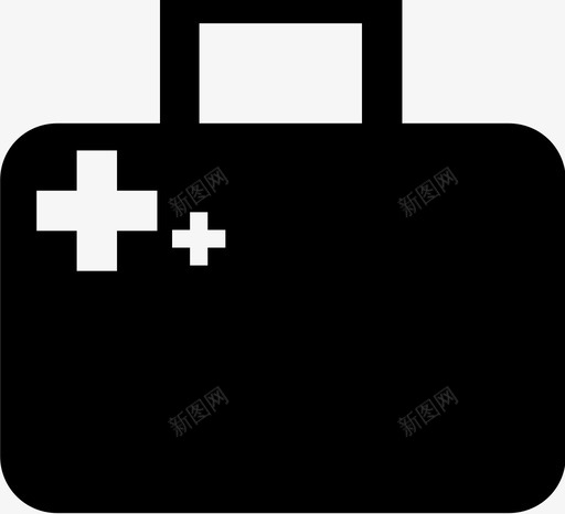 药袋十字架健康图标svg_新图网 https://ixintu.com 健康 医院 十字架 药袋