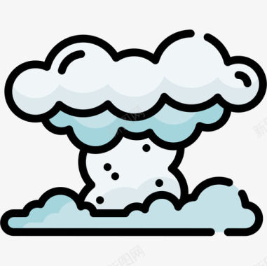 积雨云157号天气线性颜色图标图标