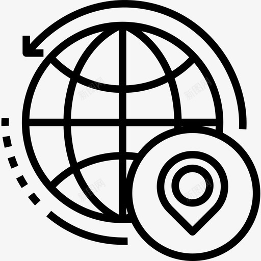 全球商务与管理4直线型图标svg_新图网 https://ixintu.com 全球 商务与管理4 直线型