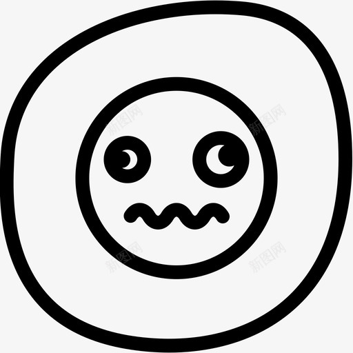 头晕表情情绪图标svg_新图网 https://ixintu.com 头晕 情绪 感觉 炒蛋 炒蛋表情线 表情
