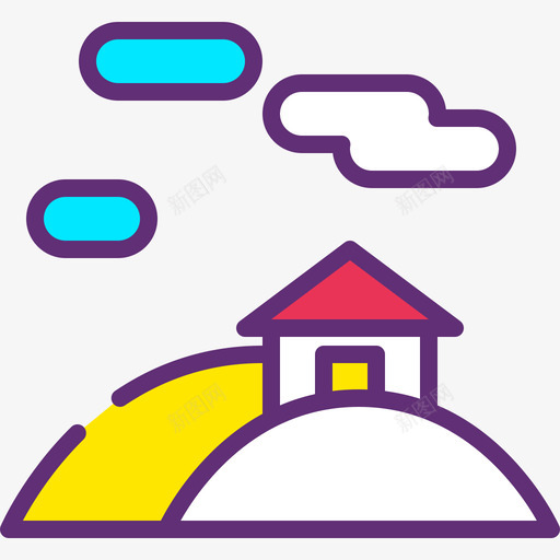 房子风景44附魔图标svg_新图网 https://ixintu.com 房子 附魔 风景44