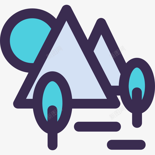 景观自然34线性颜色蓝色图标svg_新图网 https://ixintu.com 景观 线性颜色蓝色 自然34