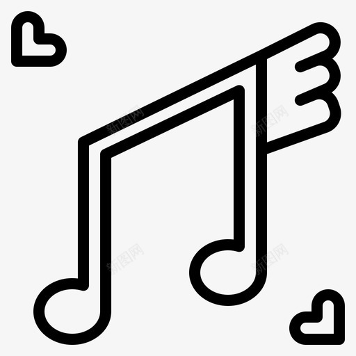 音乐笔记聚会唱歌图标svg_新图网 https://ixintu.com 唱歌 歌曲 生日和派对大纲 聚会 音乐笔记