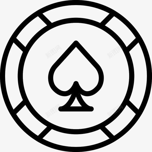 扑克筹码游戏16线性图标svg_新图网 https://ixintu.com 扑克筹码 游戏16 线性