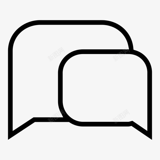聊天信息信使图标svg_新图网 https://ixintu.com 信使 信息 聊天 聊天图标包