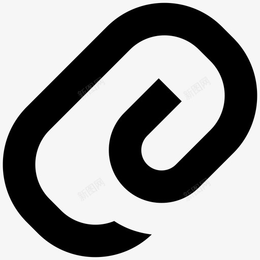 回形针名片夹商务工具图标svg_新图网 https://ixintu.com 名片夹 商务工具 回形针