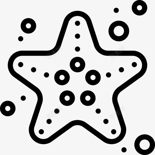 海星海洋生物25直系图标svg_新图网 https://ixintu.com 海星 海洋生物25 直系