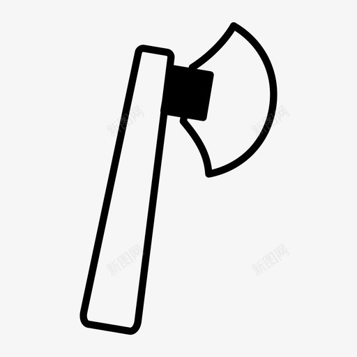 斧头伐木工人武器图标svg_新图网 https://ixintu.com 伐木工人 工具 斧头 武器