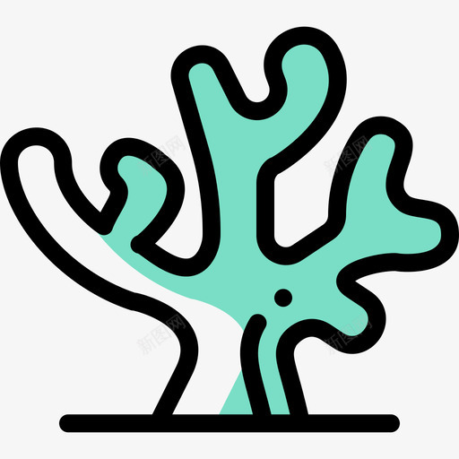 珊瑚海洋生物24色彩缺失图标svg_新图网 https://ixintu.com 海洋生物24 珊瑚 色彩缺失