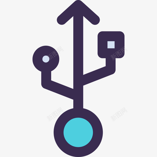 Usb技术26线性蓝色图标svg_新图网 https://ixintu.com Usb 技术26 线性蓝色