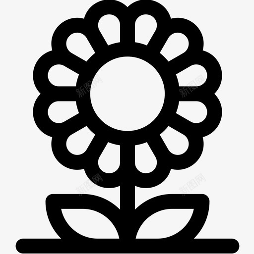 花野生动物24线状图标svg_新图网 https://ixintu.com 线状 花 野生动物24