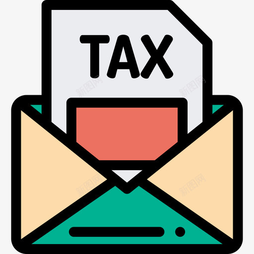 税付款14线颜色图标svg_新图网 https://ixintu.com 付款14 税 线颜色