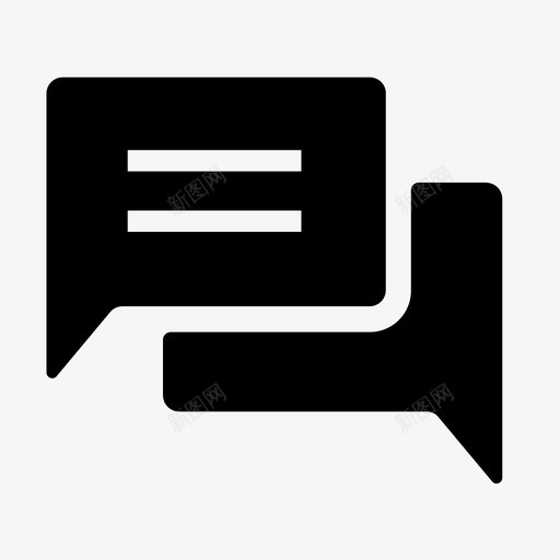 消息对话文本图标svg_新图网 https://ixintu.com 对话 文本 消息 符号图标集3