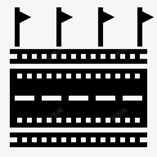 比赛旗子开始图标svg_新图网 https://ixintu.com 开始 旗子 比赛 骑自行车