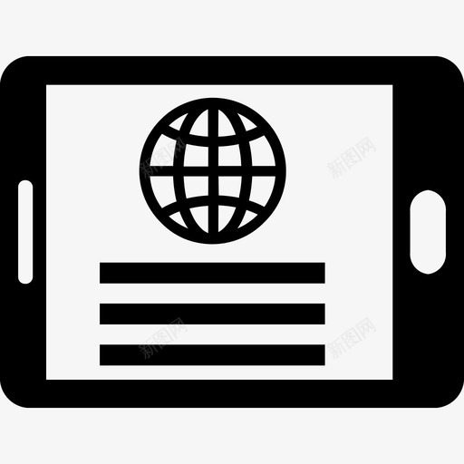 全球新闻在线平板电脑图标svg_新图网 https://ixintu.com 世界 全球新闻 在线 平板电脑 新闻实心图标