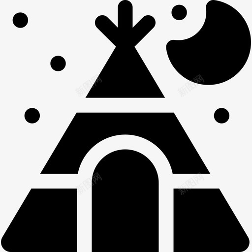 帐篷野营70已满图标svg_新图网 https://ixintu.com 已满 帐篷 野营70