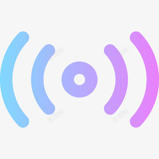 Wifi触点9渐变图标svg_新图网 https://ixintu.com Wifi 渐变 触点9