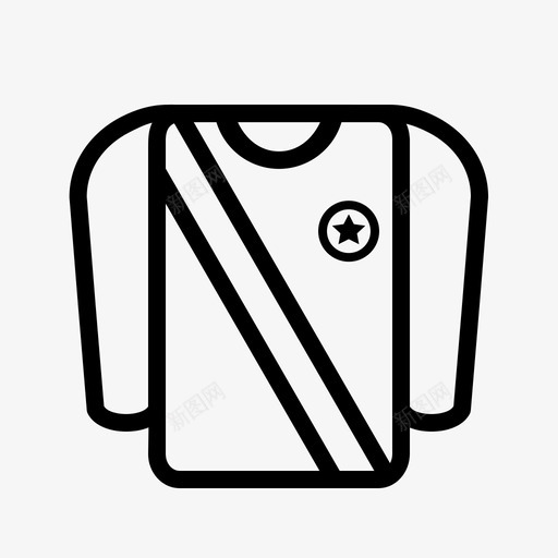 长袖运动衫服装足球衫图标svg_新图网 https://ixintu.com t恤 服装 足球或足球标志系列 足球衫 长袖运动衫