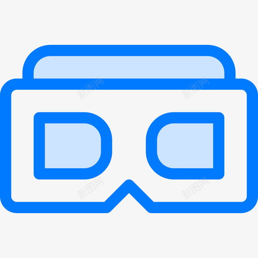 3d眼镜vr蓝色图标svg_新图网 https://ixintu.com 3d眼镜 vr 蓝色