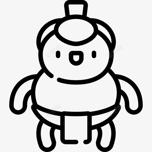 相扑日本20线性图标svg_新图网 https://ixintu.com 日本20 相扑 线性