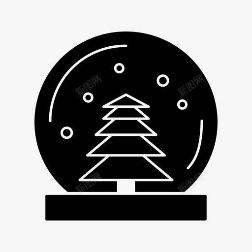 月亮有树雪球雕文图标svg_新图网 https://ixintu.com 月亮有树 雕文 雪球