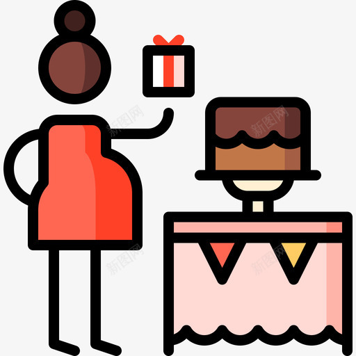 婴儿淋浴派对和庆祝活动9线性颜色图标svg_新图网 https://ixintu.com 婴儿淋浴 派对和庆祝活动9 线性颜色
