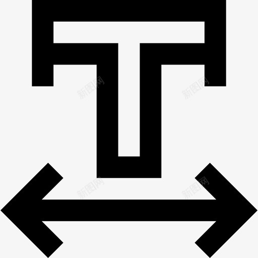 文本宽度对齐方式7线性图标svg_新图网 https://ixintu.com 对齐方式7 文本宽度 线性