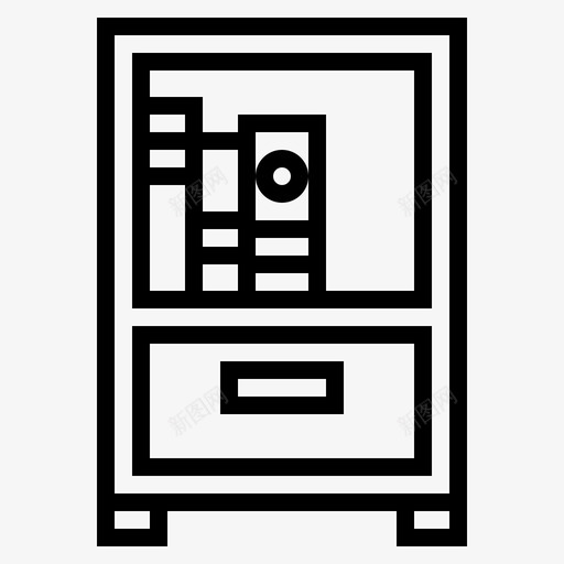 床头柜卧室抽屉图标svg_新图网 https://ixintu.com 卧室 家具 床头柜 抽屉