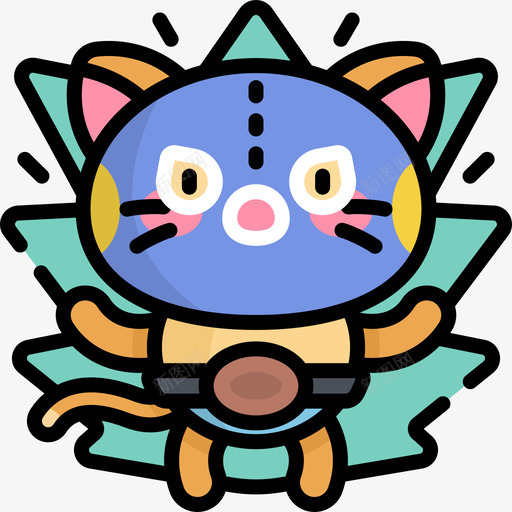 小猫小猫化身3线性颜色图标svg_新图网 https://ixintu.com 小猫 小猫化身3 线性颜色
