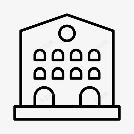 建筑物城市城镇图标svg_新图网 https://ixintu.com 城市 城镇 市中心 建筑物 村庄