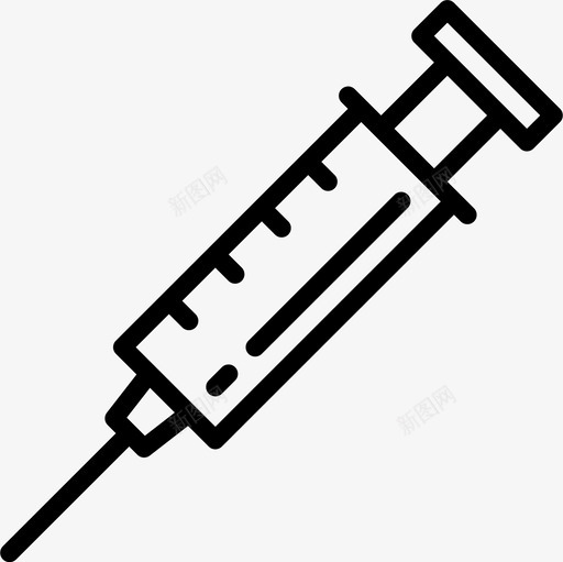 注射器43号医院线性图标svg_新图网 https://ixintu.com 43号医院 注射器 线性
