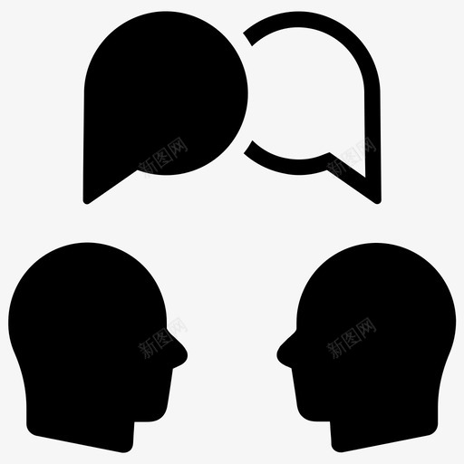 交谈聊天信息图标svg_新图网 https://ixintu.com 交谈 信息 手机 搜索引擎优化网络2 短信 聊天