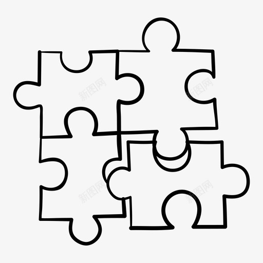 拼图管理策略图标svg_新图网 https://ixintu.com 拼图 策略 管理
