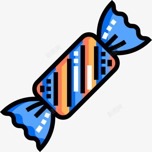 糖果甜点糖果6线性颜色图标svg_新图网 https://ixintu.com 甜点糖果6 糖果 线性颜色