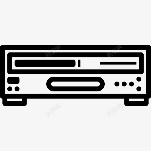 Dvd播放机复古小工具2线性图标svg_新图网 https://ixintu.com Dvd播放机 复古小工具2 线性
