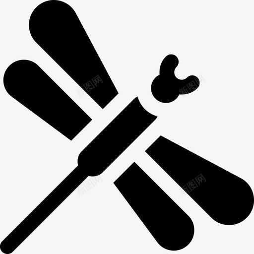 蜻蜓野生动物23填充图标svg_新图网 https://ixintu.com 填充 蜻蜓 野生动物23