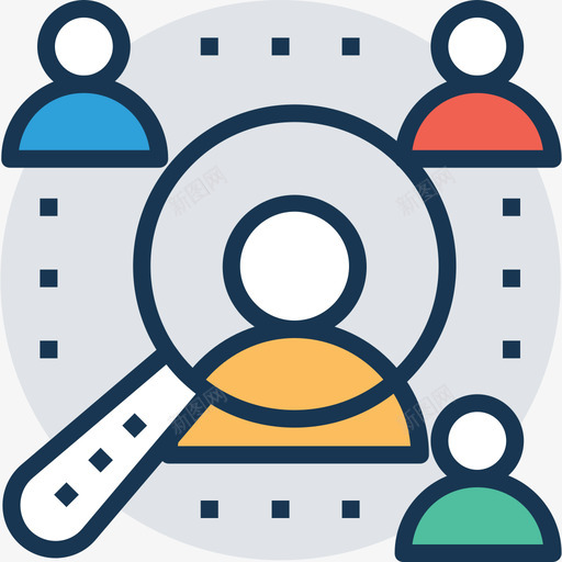 招聘项目管理6线条颜色图标svg_新图网 https://ixintu.com 招聘 线条颜色 项目管理6