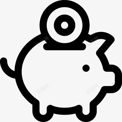 储蓄罐市场增长9线性图标svg_新图网 https://ixintu.com 储蓄罐 市场增长9 线性