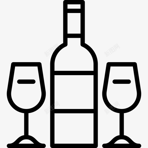 葡萄酒西班牙风味直系图标svg_新图网 https://ixintu.com 直系 葡萄酒 西班牙风味