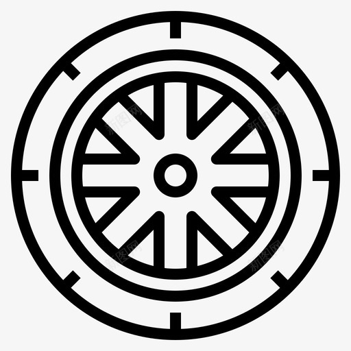 轮子汽车驱动器图标svg_新图网 https://ixintu.com 摩托车 汽车 轮子 轮胎 驱动器
