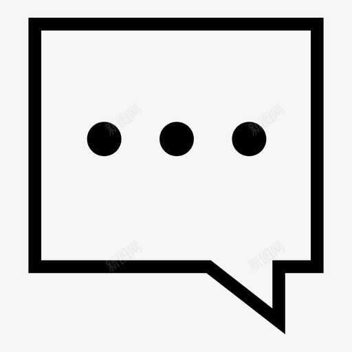 聊天信息信使图标svg_新图网 https://ixintu.com 信使 信息 聊天 聊天图标包