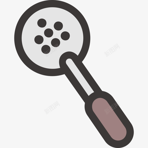 开槽勺子厨房38线性颜色图标svg_新图网 https://ixintu.com 厨房38 开槽勺子 线性颜色