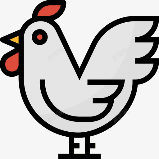 鸡肉食品70原色图标svg_新图网 https://ixintu.com 原色 食品70 鸡肉