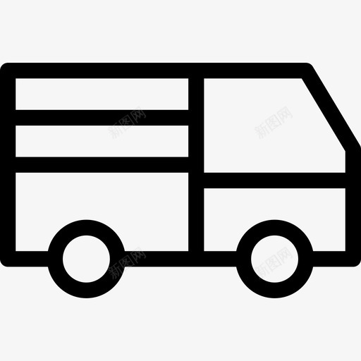 送货卡车物流27直线图标svg_新图网 https://ixintu.com 物流27 直线 送货卡车