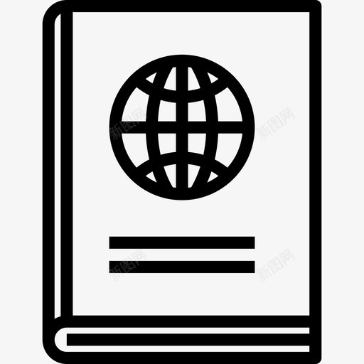 护照旅行92直系图标svg_新图网 https://ixintu.com 护照 旅行92 直系