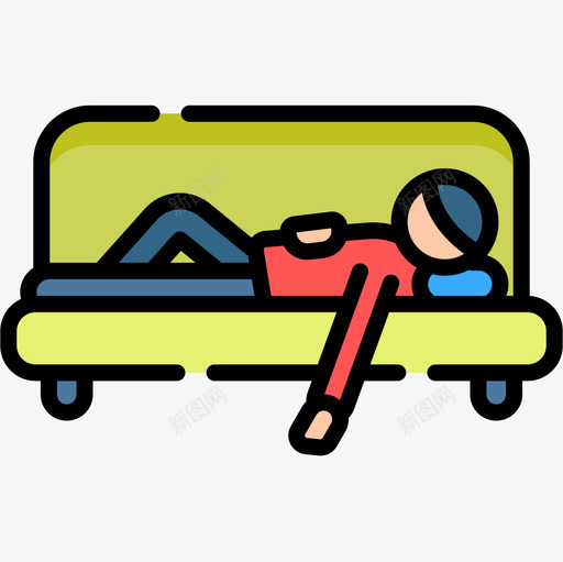 放松自由时间10线性颜色图标svg_新图网 https://ixintu.com 放松 线性颜色 自由时间10