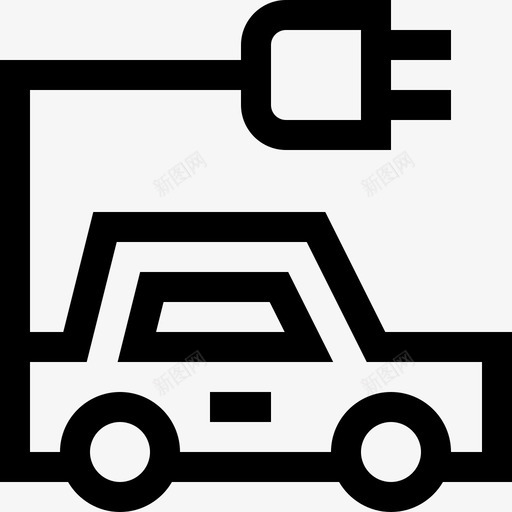 电动汽车回收4直线型图标svg_新图网 https://ixintu.com 回收4 电动汽车 直线型